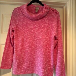 Chico's Vibrant Pink Cowl Neck Sweater